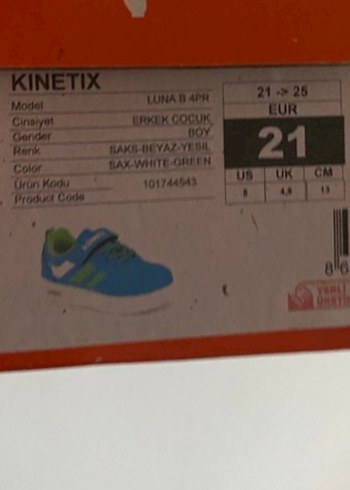 Mavi Renkli Erkek Çocuk Spor Ayakkabı - Görsel 9