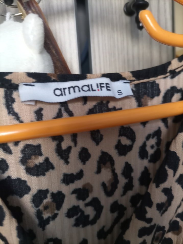 Leopar Desenli yarım Kollu Kadın Elbise - Görsel 5