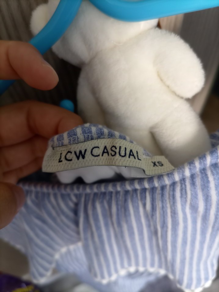 Mavi Çizgili Mini Askılı Elbise - Görsel 5