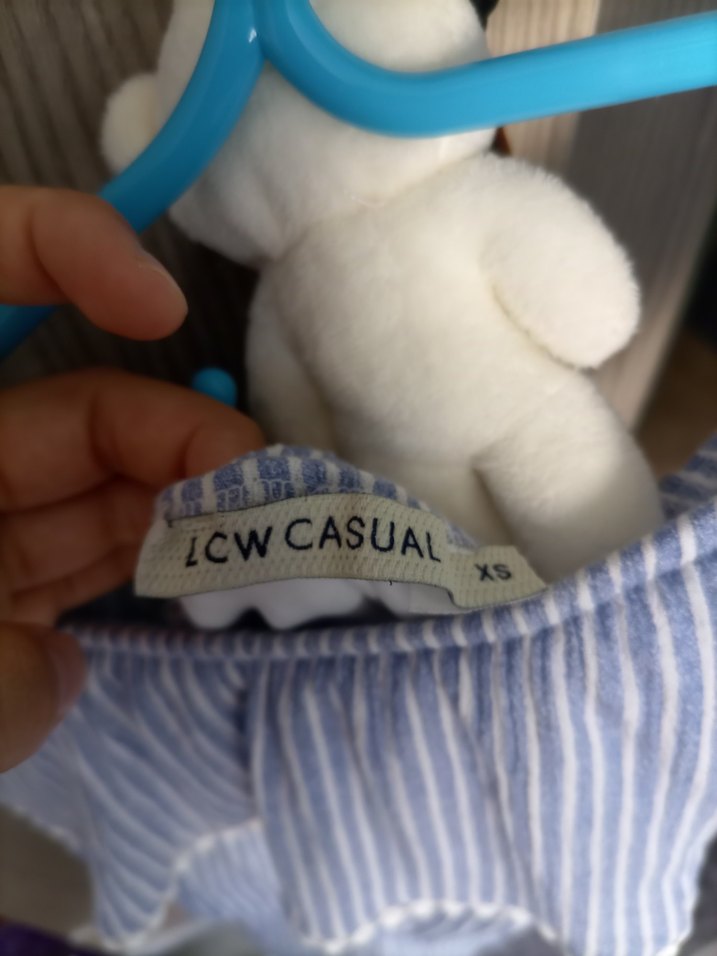 Mavi Çizgili Mini Askılı Elbise - Görsel 4