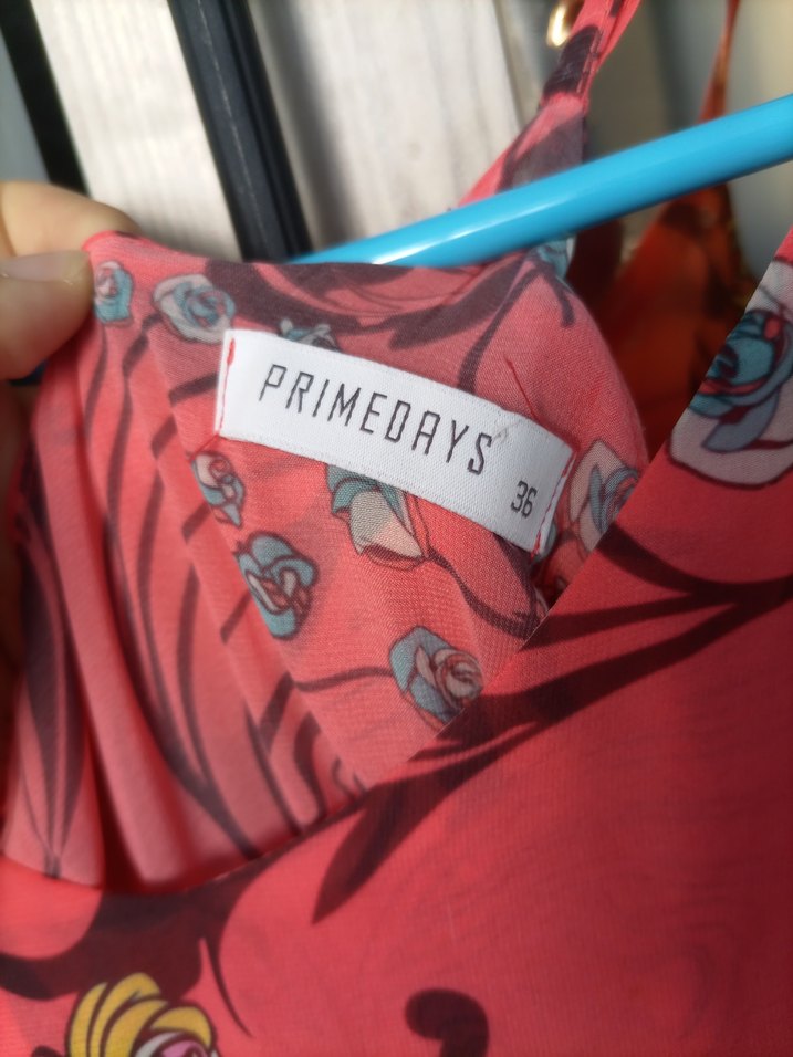 Pembe Baskılı Bohem Uzun Elbise - Görsel 5