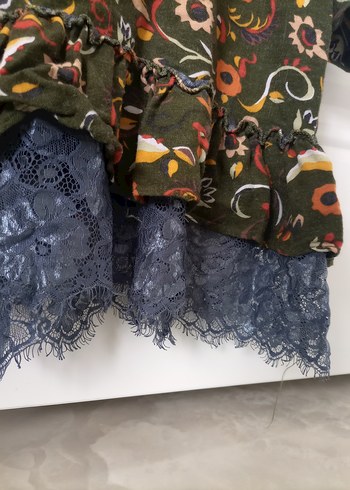 Çiçek Desenli Uzun Kollu Bohem elbise - Görsel 2