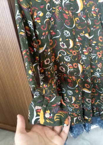 Çiçek Desenli Uzun Kollu Bohem elbise - Görsel 4