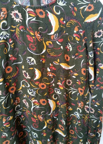 Çiçek Desenli Uzun Kollu Bohem elbise - Görsel 6