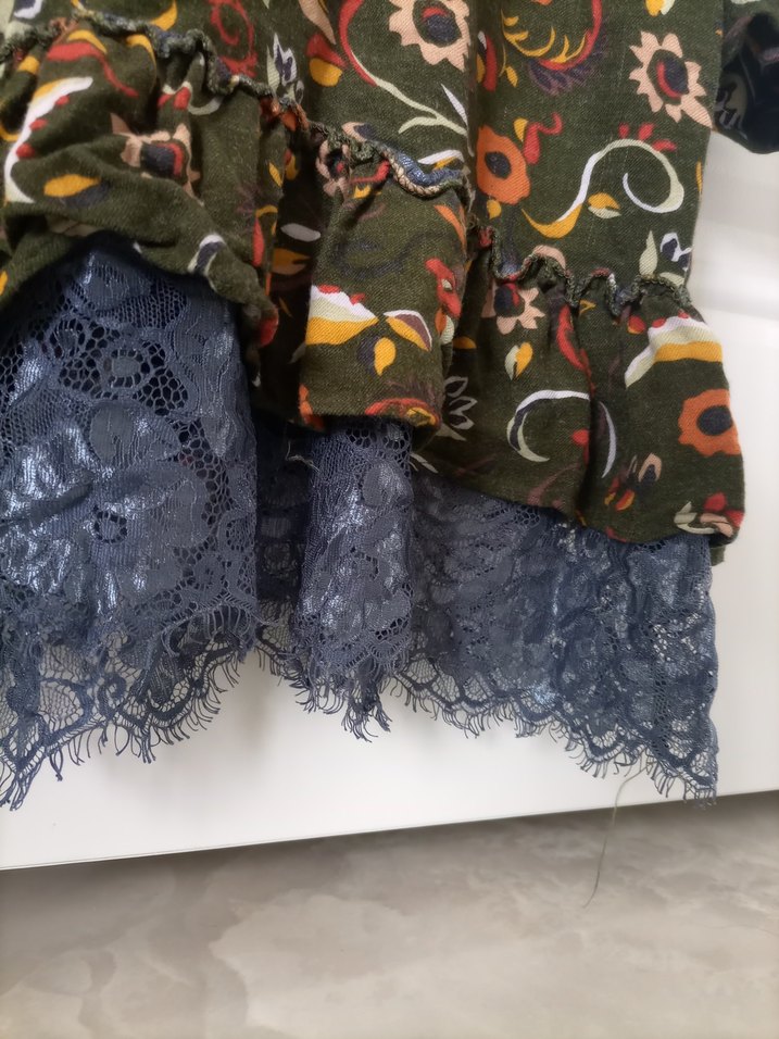 Çiçek Desenli Uzun Kollu Bohem elbise - Görsel 2