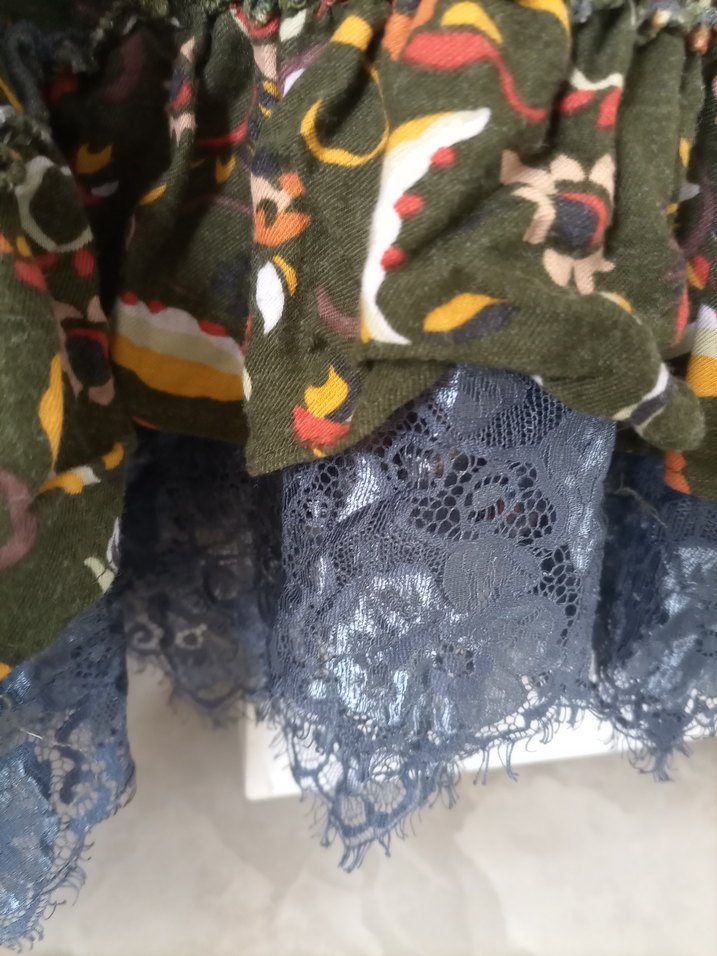 Çiçek Desenli Uzun Kollu Bohem elbise - Görsel 3