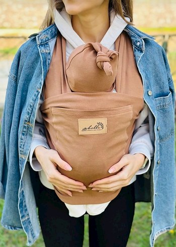 Bej Bebek Kanguru Sling - Görsel 3