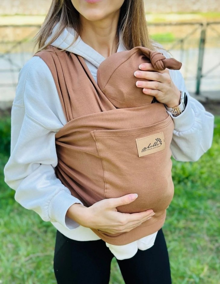 Bej Bebek Kanguru Sling - Görsel 2