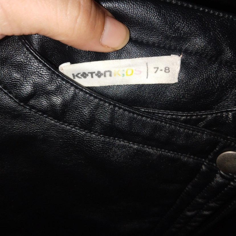 Kadın Siyah Deri Kürklü Biker Ceket - Görsel 2