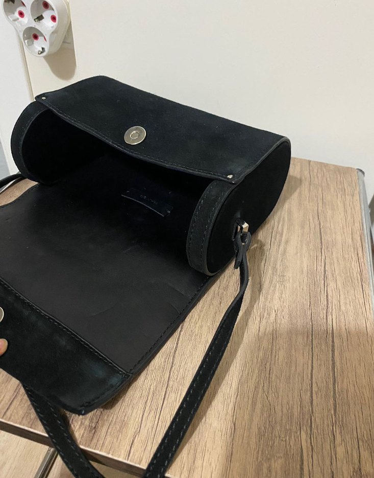 Siyah Süet Çanta - Görsel 3