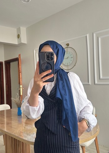 Lacivert Kadın çizgili tulum - Görsel 6