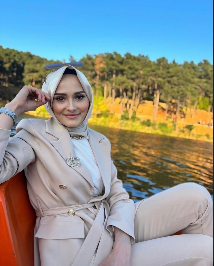 Camel Renk Drapeli Kadın Takım Elbise - Görsel 2