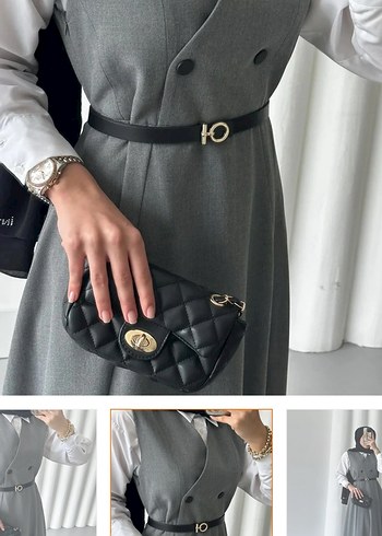 Gri Uzun Kadın elbise  Regular - Görsel 2