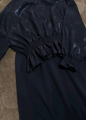 Lacivert simli Uzun Kollu etekli takım - Görsel 2