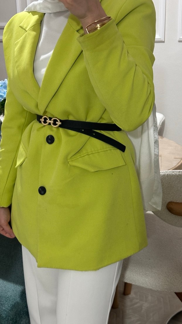 Yeşil Blazer ceket - Görsel 3