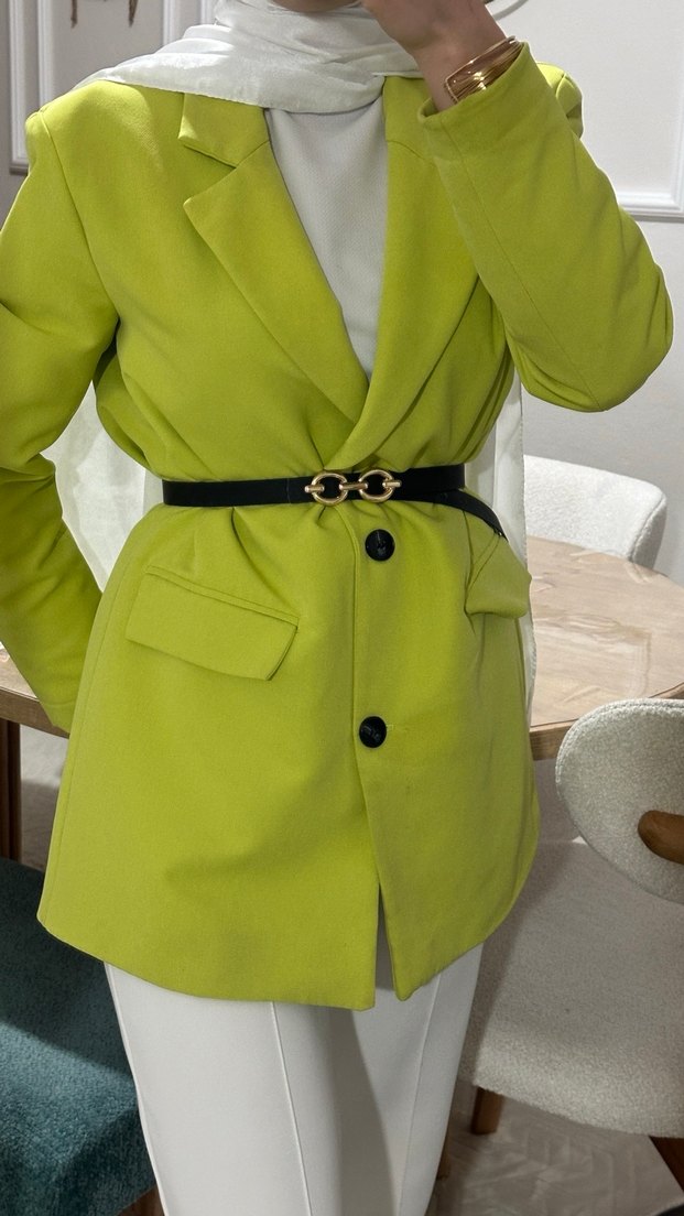 Yeşil Blazer ceket - Görsel 2