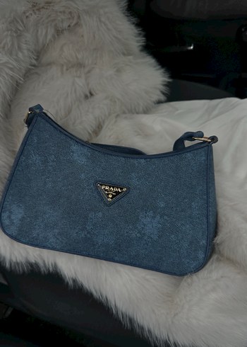 Prada Mavi Süet Kadın Çanta - Görsel 2