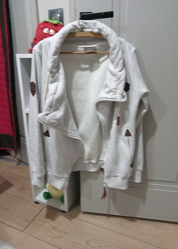 Diğer Gri Fermuarlı Rahat Kadın Sweatshirt