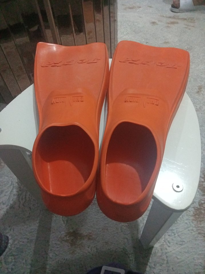 Turuncu Erkek Su Ayakkabısı, Cırt Cırtlı, Kauçuk - Görsel 2