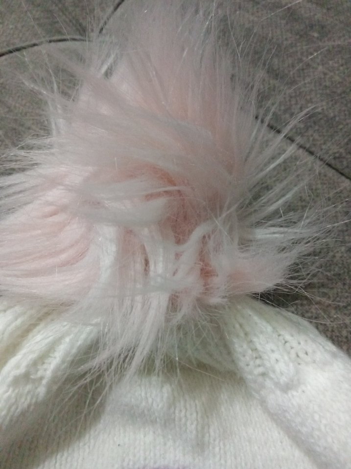 Nakışlı Beyaz Çocuk Bere Püsküllü - Görsel 5