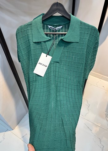 Yeşil Örgü Kısa Kollu erkek polo yaka - Görsel 2