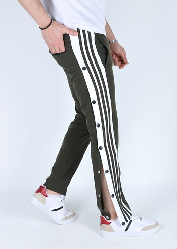 Adidas Erkek Gri Düğmeli Eşofman Altı - Görsel 2