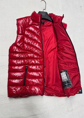 Parlak Kırmızı Kısa Kesim Fermuarlı Yelek - Görsel 2