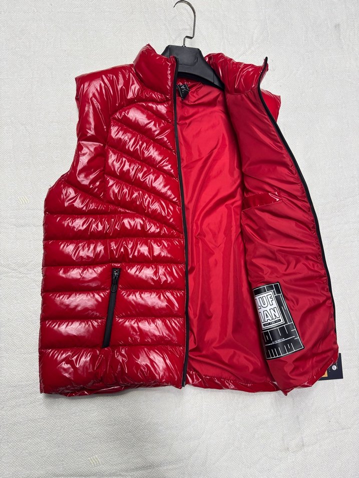 Parlak Kırmızı Kısa Kesim Fermuarlı Yelek - Görsel 2