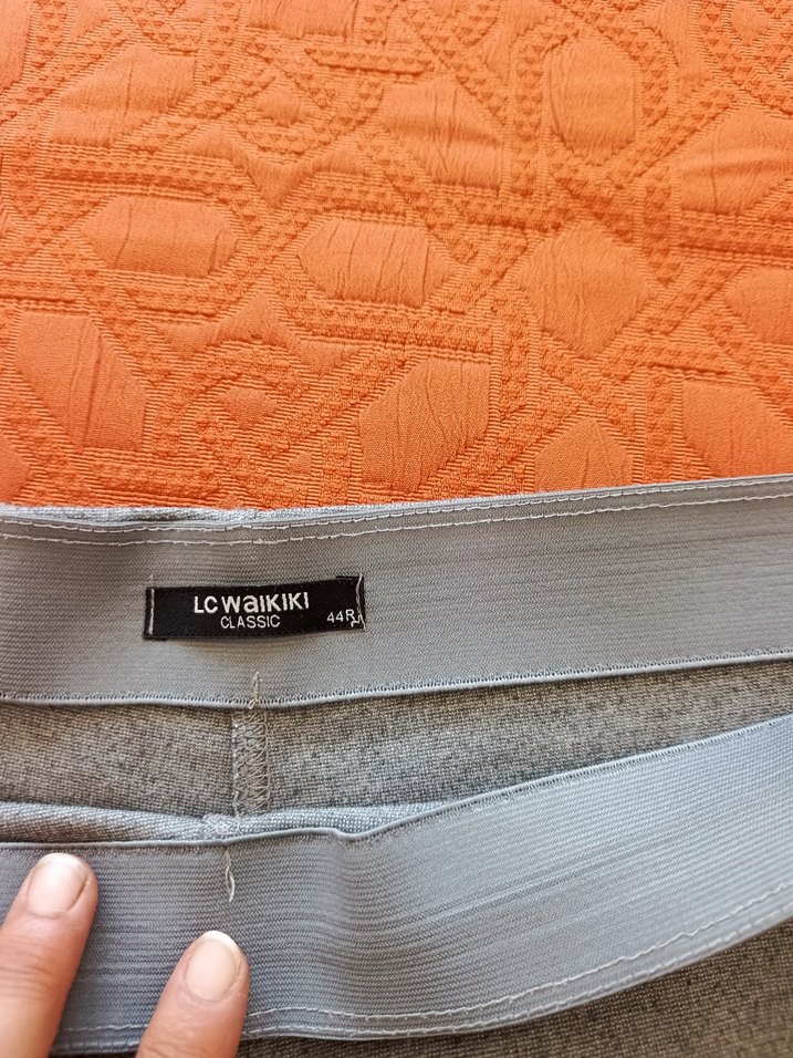 Gri Midi Hamile Keten Etek - Görsel 2