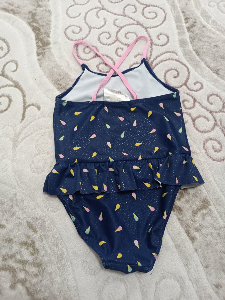 Renkli Desenli Kız Çocuk Mayo - Görsel 2