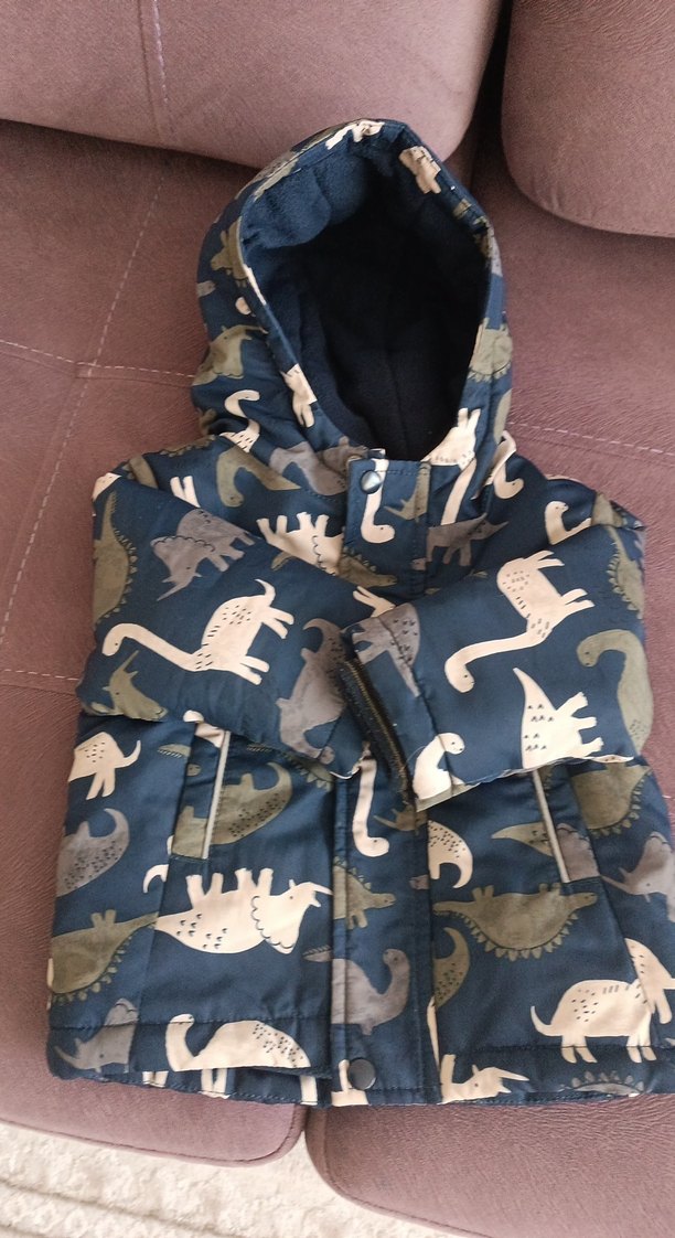 Erkek Çocuk Kapüşonlu Baskılı Mont - Görsel 2