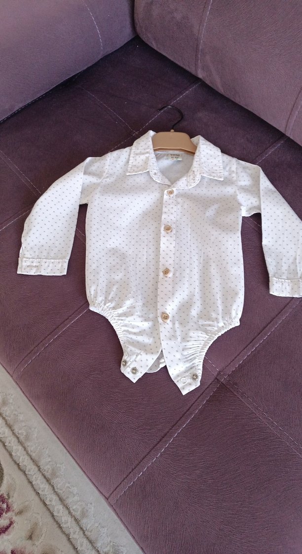 Düğmeli Uzun Kollu Bebek Body - Görsel 2