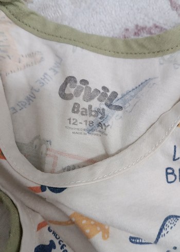 Beyaz Baskılı Kısa Kollu Bebek çıtçıtlı Body - Görsel 3