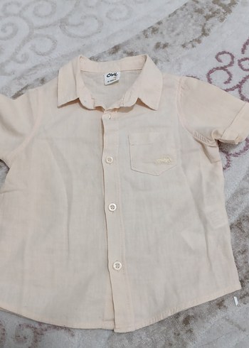 Bej Kısa Kollu Erkek Gömlek - Görsel 2