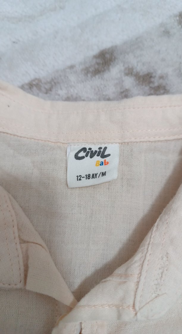 Bej Kısa Kollu Erkek Gömlek - Görsel 3