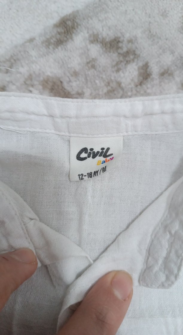 Erkek Çocuk Kısa Kollu Beyaz Gömlek - Görsel 2