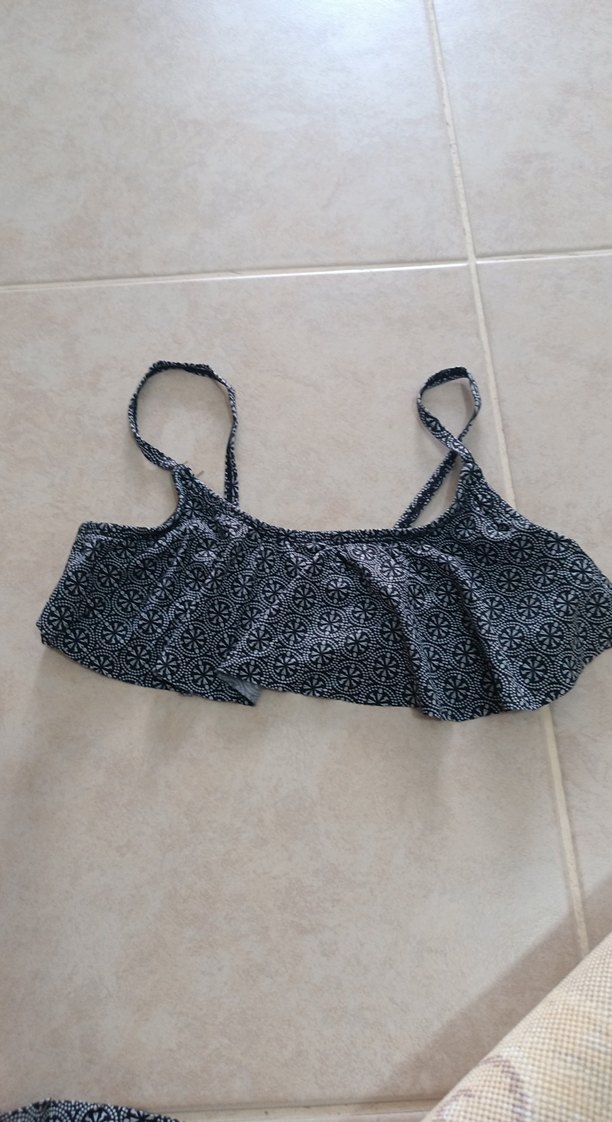 Gri Desenli Fırfırlı Bikini Altı - Görsel 3