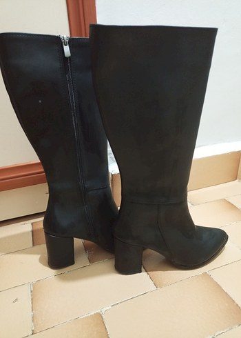 Siyah Deri  Kadın çizme - Görsel 5