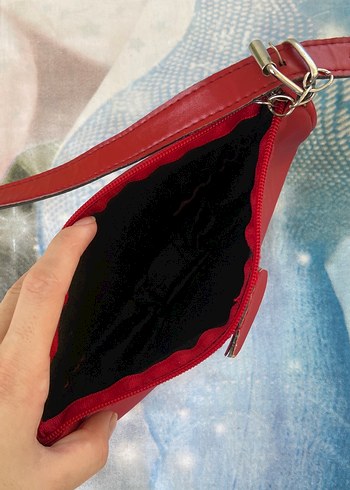 Tokalı Kırmızı Kadın Omuz Çantası - Görsel 2