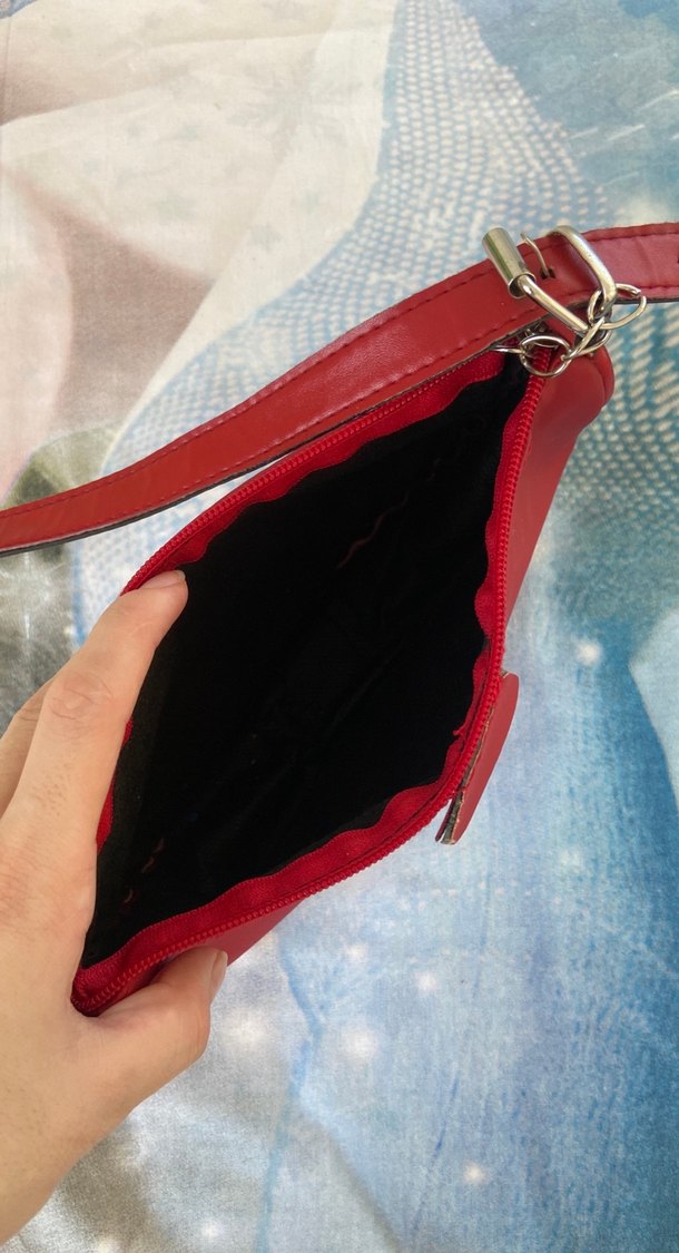 Tokalı Kırmızı Kadın Omuz Çantası - Görsel 2