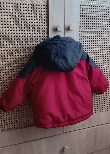 Kırmızı Siyah Fermuarlı ikili kar tulum ve mont seti - Görsel 7