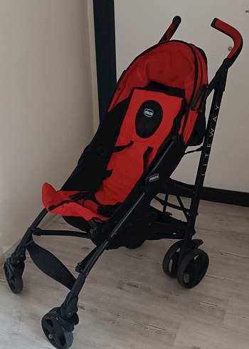 Koyu Kırmızı Bebek Arabası - Görsel 3