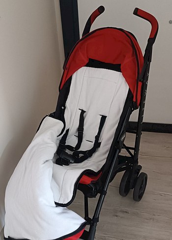 Koyu Kırmızı Bebek Arabası - Görsel 4