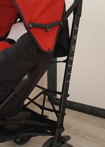 Koyu Kırmızı Bebek Arabası - Görsel 5