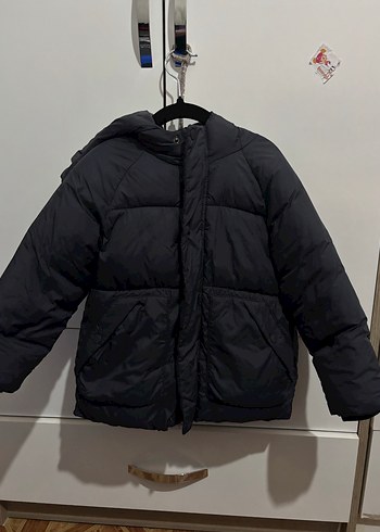 Siyah Çocuk Midi Kışlık Mont - Görsel 3