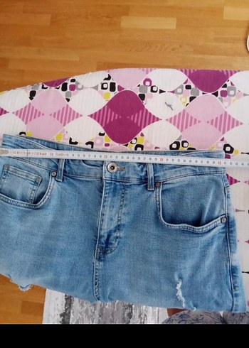 SİFİR ÜRÜN Erkek Açık Mavi Kot Şort - Görsel 6