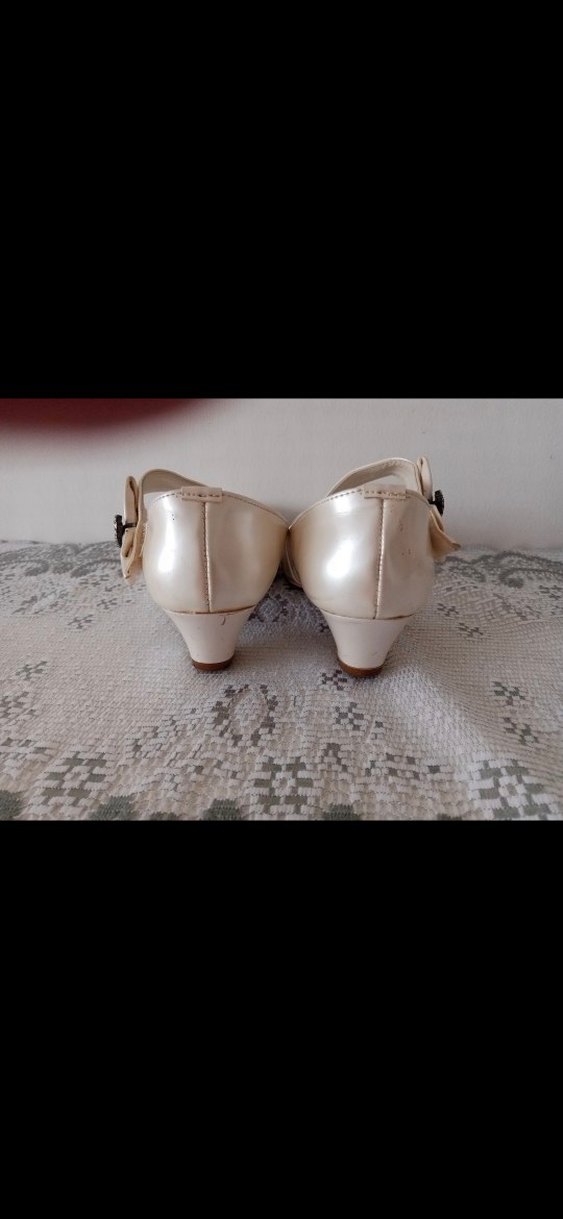 Kız Çocuk bej rengi Tokalı Babet Ayakkabı 35 Numara - Görsel 3