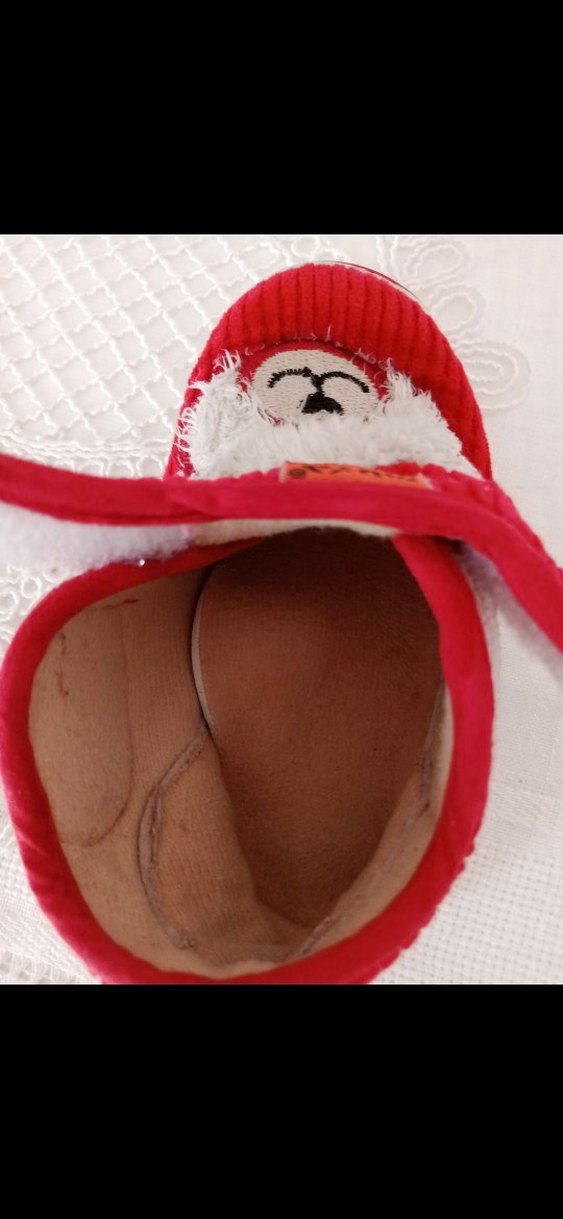 Nakışlı Kız Çocuk Kırmızı Sıcak Ev Terliği - Görsel 5