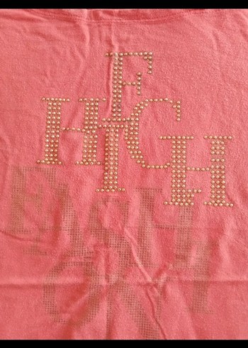 Kız Çocuk Pembe Kısa Kollu Payetli Tişört - Görsel 2