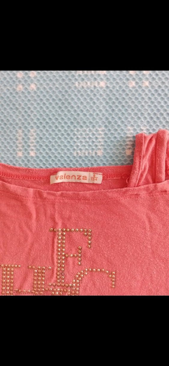 Kız Çocuk Pembe Kısa Kollu Payetli Tişört - Görsel 3